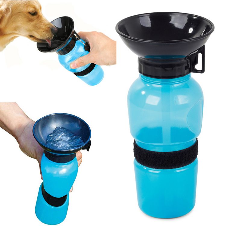 Cestovná / turistická fľaša na vodu pre psa | 0.5L ideálna na dlhé prechádzky alebo cestovanie, najmä v teplom počasí.