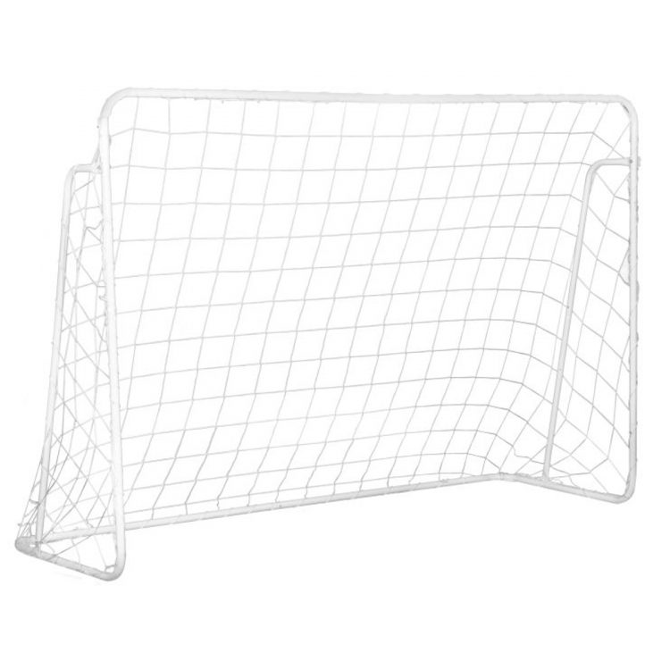 Futbalová bránka | 180x122 cm - je vyrobená zo silných oceľových rúr spojených skrutkami a západkami. Upevnenie k zemi pomocou kolíkov.