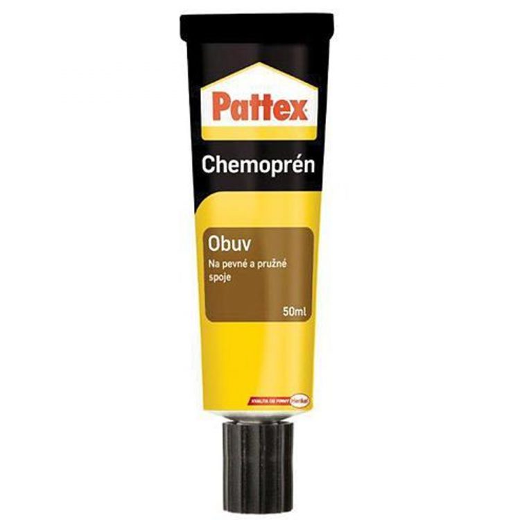 Lepidlo na obuv - chemoprén Pattex 50 ml - lepí všetky druhy zvrškov a podrážok používaných v obuvníckom priemysle.