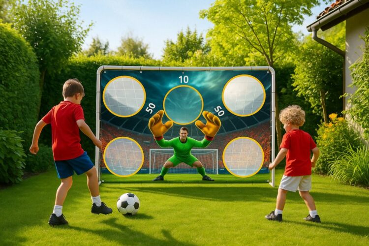 Futbalová bránka s plachtou a tréningovými otvormi | 180x122 cm