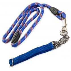 Vodítko pre psa s obojkom 120cm / 1.3cm | modré - je ideálnym riešením na dlhé prechádzky s domácim miláčikom. Poskytuje maximálny komfort.
