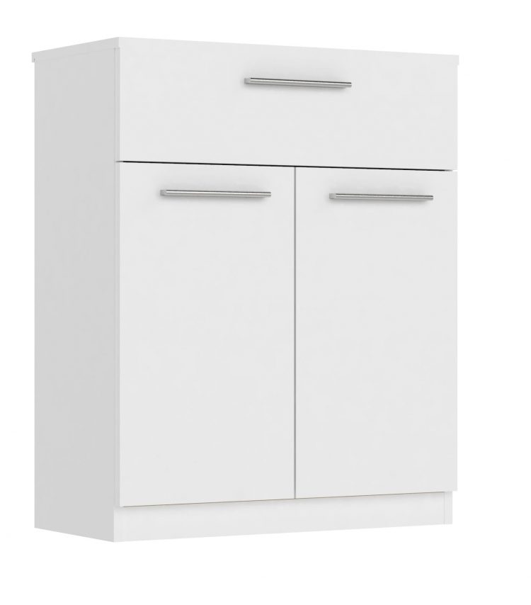 KOMODA LARO 2D1S 2 DVIERKA 1 ZÁSUVKA BIELA MATNÁ