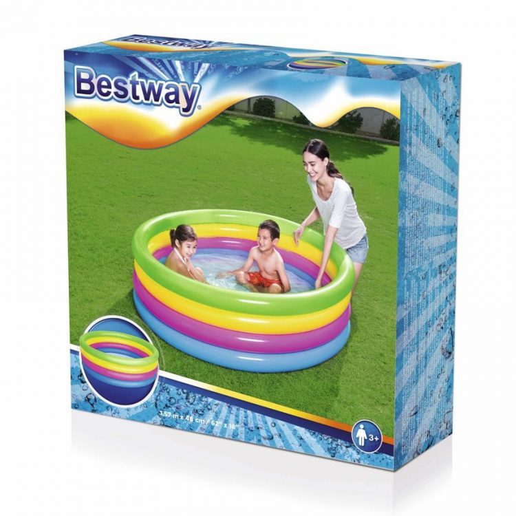 Bazén Bestway® 51117, Rainbow, detský, nafukovací, dúhový, 1,57x0,46 m