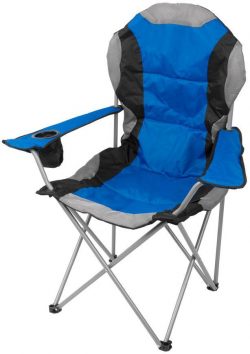 Kempingová stolička Strend Pro modrá - 80x50x105 cm
