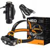 LED čelovka CREE USB 1000lm NEO | 99-028 - má 6 funkcií svietenia. Je vybavená 10W CREE L2 LED (1000 lumenov).