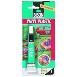 Lepidlo na mäkčené plasty PVC Bison Vinyl Plastic 25ml - je určené predovšetkým na opravy výrobkov z mäkčeného PVC.