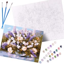 Maľovanie podľa čísel – kvety | 40X50cm - je skvelý spôsob, ako sa zbaviť stresu a relaxovať. Vrátane príslušenstva.
