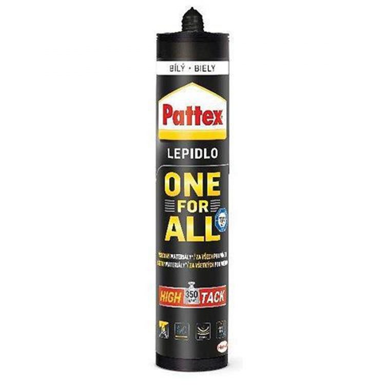 Montážne lepidlo Pattex ONE FOR ALL HIGH TACK 440g je určené na lepenie väčšiny nasiakavých aj nenasiakavých materiálov.
