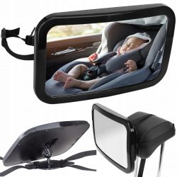 Spätné zrkadlo na kontrolu dieťaťa v aute - umožňuje vodičovi sústrediť sa na riadenie vozidla pri pozorovaní dieťaťa.