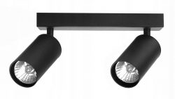 Stropné / nástenné bodové svietidlo – čierne | 2 x GU10 - môžete ho použiť ako nástenné alebo stropné svietidlo. Vyrobené z hliníka.