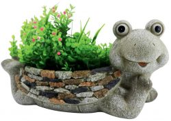 Dodajte svojej záhrade originálnosť! Keramický kvetináč - žaba ozdobí každú záhradu, či dvor. Môžete si doň zasadiť Váš obľúbený kvet.