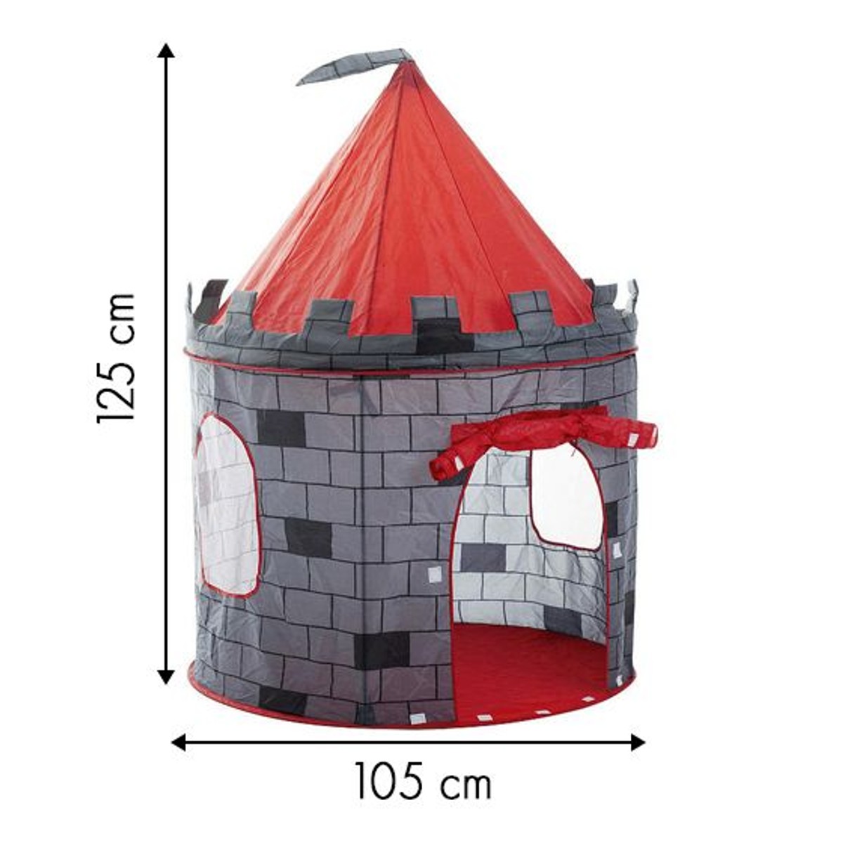 Detský stan - hrad pre rytierov červený - 3 Detský stan - hrad pre rytierov | červený