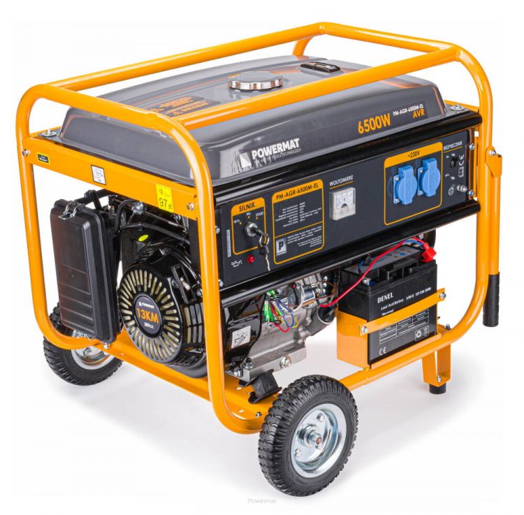 Elektrocentrála s el. štartom 6500W 2x230V AVR | PM-AGR-6500M-EL