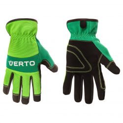 Pracovné rukavice zo syntetickej kože VERTO - zelené | 97H122