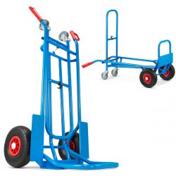 Rudla skladacia - skladový vozík 2v1 | 150kg TR-S18 - prepravný manipulačný vozík určený na prenos ťažkých predmetov v dielni, sklade alebo obchode.