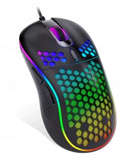 Bezdrôtová herná myš USB LED RGB 7200 DPI - optická myš zameraná predovšetkým na počítačových hráčov. Nastavenie citlivosti (1200, 2400, 3600, 7200 DPI).