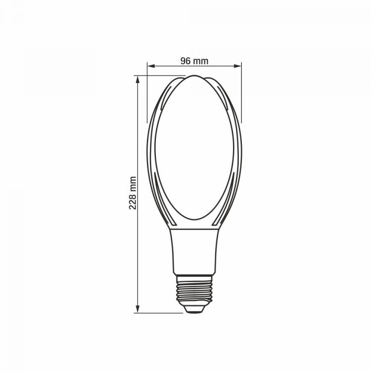 LED priemyselná žiarovka 3200lm | 30W E27