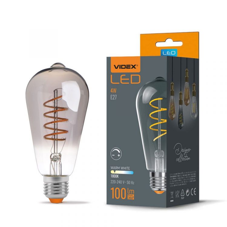 LED stmievateľná žiarovka E27 4W ST64 Graphite - ideálne riešenie, ak hľadáte kombináciu dekoratívneho osvetlenia a energetickej účinnosti.