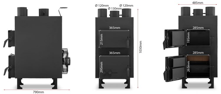 Teplovzdušná pec – kotol na tuhé palivo 20kW | PN2