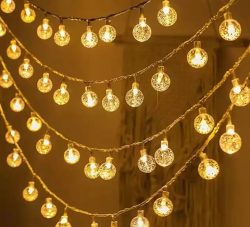 LED vianočné osvetlenie - svetelná reťaz 10m 100led | teplá biela - vianočná dekorácia, večerné osvetlenie, romantické osvetlenie, na výzdobu okna