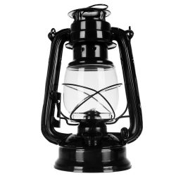 Petrolejová lampa 24 cm | čierna