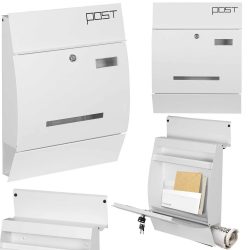 Poštová schránka 35x45x10cm - biela | 4995 - všetky prvky schránky boli navrhnuté s ohľadom na najvyšší komfort používania.