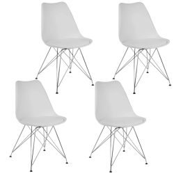 Škandinávske jedálenské stoličky Kapra - biele 4ks - dobre poslúžia v obývačke, detskej izbe alebo v kuchyni. Vhodné aj do kaviarne či reštaurácie.