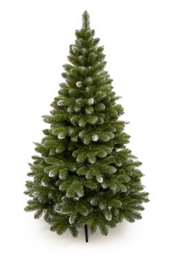 Umelý vianočný stromček PREMIUM DIAMOND | 1.8m - na stromčeku sú husté a nadýchané vetvičky s bielymi koncami, imitujúce sneh.