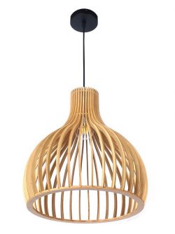 Drevené závesné svietidlo E27 35cm | PZE-902 - lampa má tienidlo vyrobené z dreva najvyššej kvality. Svietidlo v štýle LOFT.
