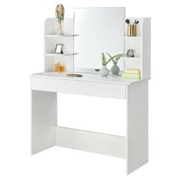 Moderný kozmetický toaletný stolík so zrkadlom - môže byť výkladnou skriňou spálne, šatníka alebo aj obývačky. Veľké zrkadlo.