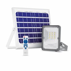 LED solárny reflektor 600lm 20W + diaľkové ovládanie | VIDEX GELIO - autonómny systém osvetlenia pozostávajúci zo solárneho panelu a LED reflektora.