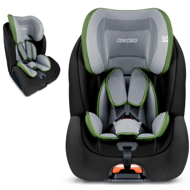 Autosedačka Ricokids čierno-zelená | ISOFIX