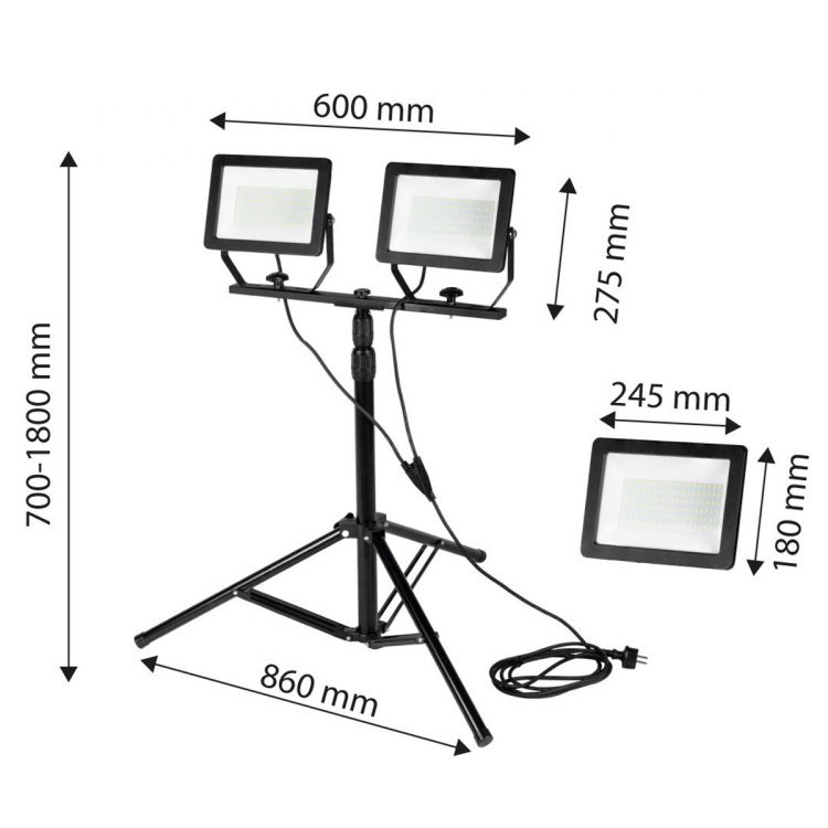 LED reflektor na statíve 2x100W | NEO 99-096