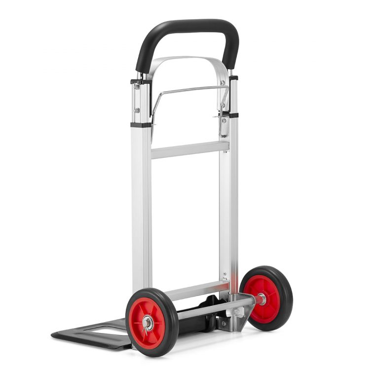 Rudla – hliníkový transportný vozík je praktickým prvkom vybavenia predajne, skladu či vašej dielne. Jeho celková nosnosť je 90 kg.