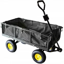 Záhradný prepravný vozík, čierny, 120 l, Gardenline | WOZ6858 vyrobený z odolných materiálov Určený na prepravu ľahkých a ťažkých bremien do 450 kg,