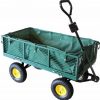 Záhradný prepravný vozík, zelený, 450 kg, Gardenline | WOZ6841 vyrobený z odolných materiálov. Bočné steny sa dajú sklopiť.