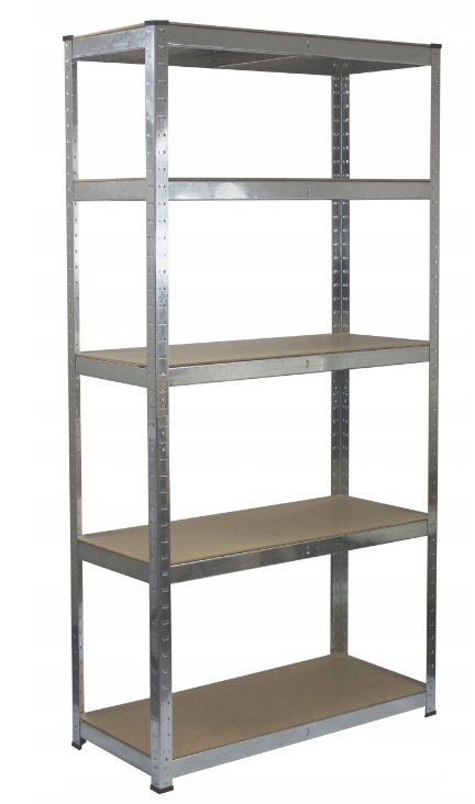 Kovový úložný regál, 150x70x30 cm, 750 kg, strieborný