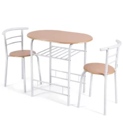 Jedálenský set pre 2 osoby, biely | stôl+ stoličky