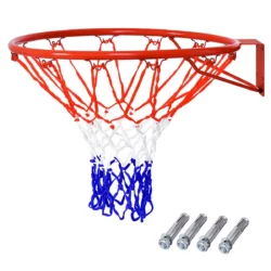 Basketbalový kôš | 46 cm sa zmestí takmer na všetky štandardné dosky. Pomocou dodaných skrutiek ho môžete ľahko namontovať vo vnútri aj vonku.