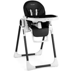 Detská jedálenská stolička, Belo, do 15 kg, Ricokids | čierna, je moderná, multifunkčná detská stolička určená pre deti od 6 mesiacov do 3 rokov .