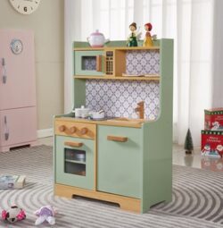 Detská kuchynka, drevená + príslušenstvo | mint, ponúka všetko, o čom malý kuchár či kuchárka sníva, keď vymýšľa nové recepty.