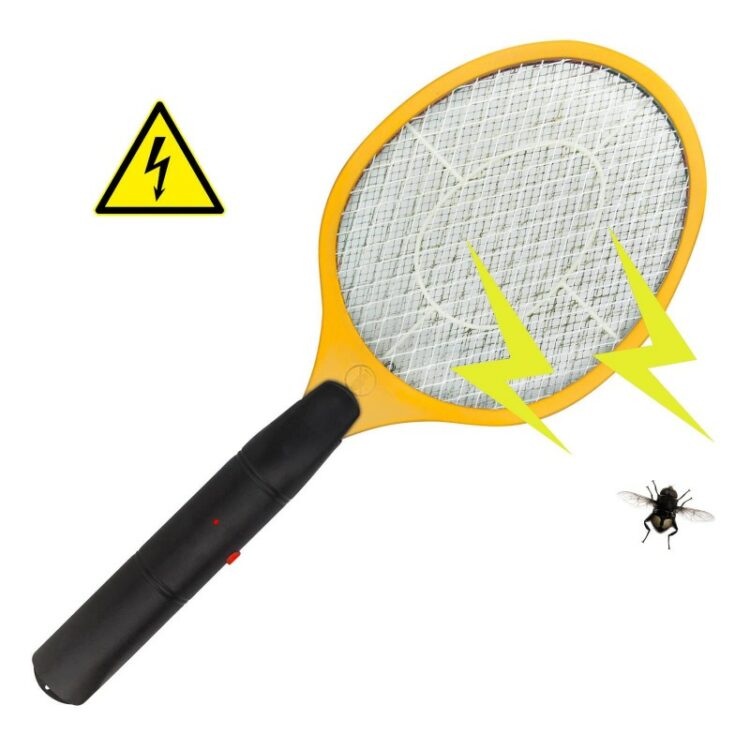 Elektrický lapač hmyzu, žltý, 460 x 180 x 30 mm | Dema, netoxický, lapá hmyz bez chémie, poháňaný batériami, izolovaný povrch pre bezpečnú manipuláciu
