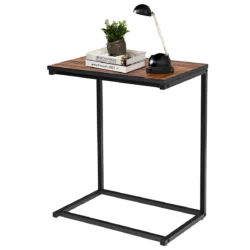 Príručný stolík, čierny | 55 x 35 x 65 cm bude skvelým doplnkom do vášho domova. Dizajn v tvare C umožňuje zasunúť stôl k pohovke alebo posteli.