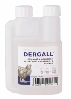 Prostriedok proti parazitom, na hydinu, DERGALL® | 100 ml, je prípravok na kompletné ošetrenie plesní a roztočov určený do chovov domácich zvierat.