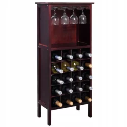 Regál na víno, drevený, pre 20 fliaš | 42 x 24,5 x 96 cm vám perfektne umožní usporiadať a vystaviť svoju zbierku vín! Ponúka miesto pre 20 fliaš vína.