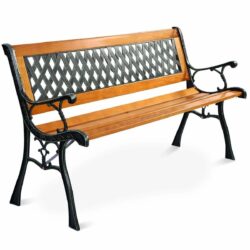 Záhradná parková lavička, 125 x 52 x 73 cm | do 210 kg, moderná lavička, ktorá sa bude skvele vynímať vo vašej záhrade, na terase.
