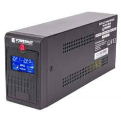 Záložný zdroj UPS, 480W, Powermat | PM-UPS-800M, je off-line zdroj s efektívnym výkonom 1200W a zdanlivým výkonom 2000VA.