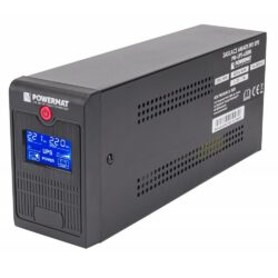 Záložný zdroj UPS, 480W, Powermat | PM-UPS-650M, je off-line zdroj s efektívnym výkonom 360W a zdanlivým výkonom 650VA.