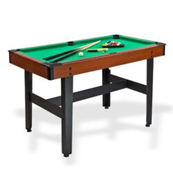 Biliardový stôl, 123 x 67 x 79/81 cm | SALZBURG, má odolný poťah, mantinely sú zvlášť čalúnené, výškovo prestaviteľné nohy, diery na gule so sieťkou.