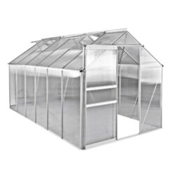 Záhradný skleník so základňou, 3760 x 1920 x 1940 mm | MIDI 6 s ohromnou úžitkovou plochou 6,8 m2 a štyrmi strešnými oknami.